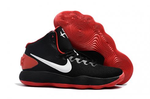 black red basketball shoes