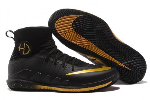 nike black and gold basketball shoes