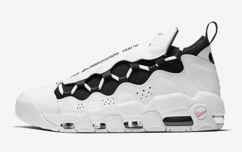 nike air more money white black coral