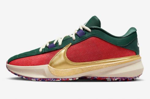 Nike Zoom Freak 5 Keep It A Buck Gym Red Metallic Gold Court Purple DZ2944-600