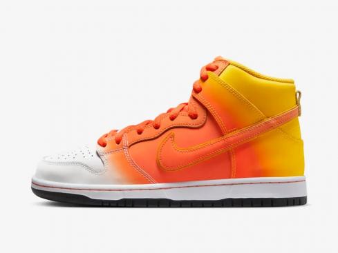 Nike SB Dunk High Sweet Tooth Candy Corn Amarillo Orange White Black FN5107-700