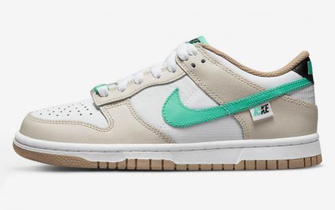 Nike SB Dunk Low GS Split Seam White Tan Mint DX6063-131