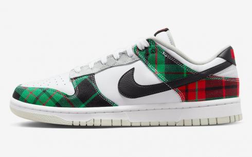 Nike SB Dunk Low Tartan Plaid University Red Light Silver DV0827-100