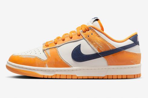 Nike SB Dunk Low Wear And Tear Sail Laser Orange Sundial Obsidian FN3418-100