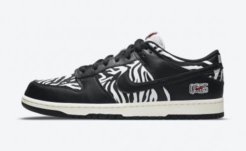 Quartersnacks x Nike SB Dunk Low Zebra Black White DM3510-001