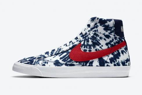 Nike SB Blazer Mid 77 Vintage Blue Tie Dye University Red White CZ7874-600