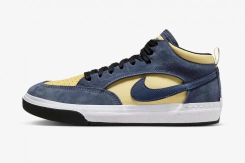 Nike SB React Leo Thunder Blue Saturn Gold Soft Yellow White DX4361-400