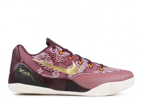 Kobe 9 Paisley Total Orange Metallic Gold Merlot 646701-676