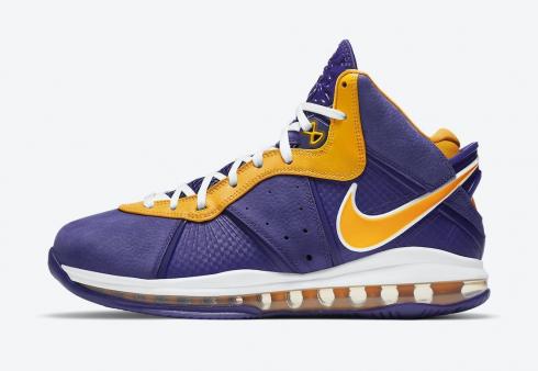 Nike Zoom LeBron 8 Lakers Court Purple University Gold DC8380-500