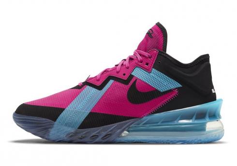 Nike Zoom LeBron 18 Low Fireberry Black Light Blue Fury CV7562-600