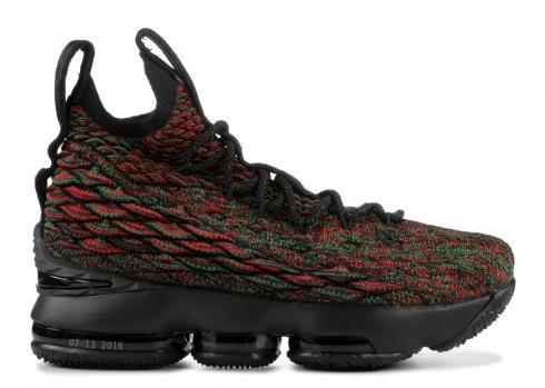 Nike Lebron Xv Lmtd Bhm Green Black Gold Red Metallic 943762-900