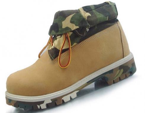 timberland camo roll top boots