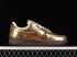 LV x Nike Air Force 1 07 Low Black Metallic Gold Brown IA9VGO