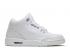 Air Jordan 3 Retro Gs Pure White Silver Metallic 834014-103