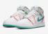 Air Jordan 1 Mid GS Multi Knit White Washed Teal Rush Pink Orange DM6218-100