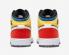 Air Jordan 1 Mid GS Picante Red Topaz Gold Multi-Color Canvas DV1316-100