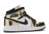 Air Jordan 1 Mid Se Gs Metallic Gold White Black DC1420-700