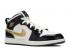 Air Jordan 1 Mid Se Ps Black Gold White Metallic BQ6932-007