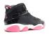 Air Jordan Girls 6 Rings Gs Spark Black White 323399-001