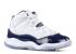 Air Jordan 11 Retro Bp Win Like 82 Navy Blue White Midnight University 378039-123