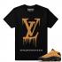 Match Air Jordan 13 Chutney LV Drip Black T shirt New