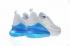 Nike Air Max 270 White Photo Blue Mesh Running Shoes AQ7982-100