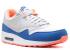 Nike Air Max 1 Essential Light Ash Cobalt Hyper Grey Bright Mango 537383-004