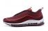 Nike Air Max 97 Running Men Shoes Wine Red White