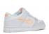 Nike Dunk Low Se GS 3d Swoosh Platinum Orange White Total Pure DR0171-100