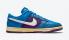 Undefeated x Nike SB Dunk Low SP 5 On It Dunk vs. AF1 Signal Blue Night Purple DH6508-400