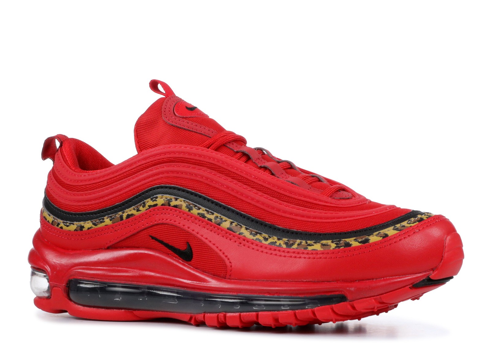 nike red and leopard print air max 97 trainers