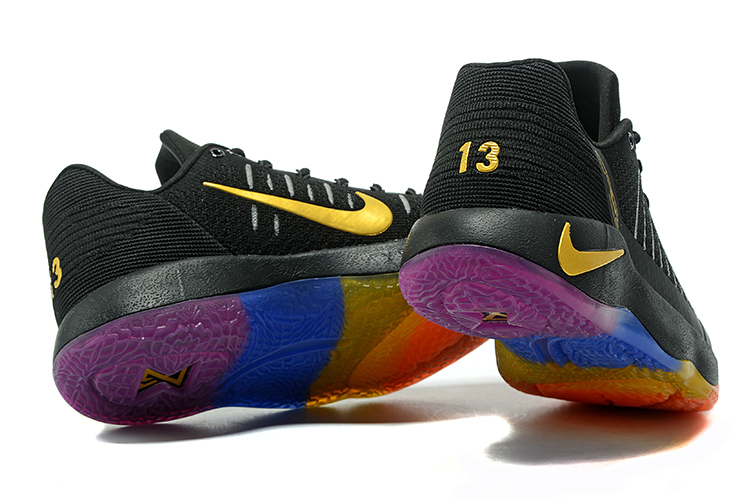 black and gold paul george shoes