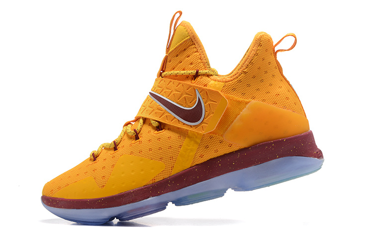 Nike Zoom Lebron XIV 14 yellow wine red Men Basketball Shoes 921084-786 ...