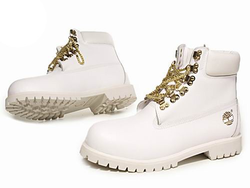 white and gold timberland boots mens