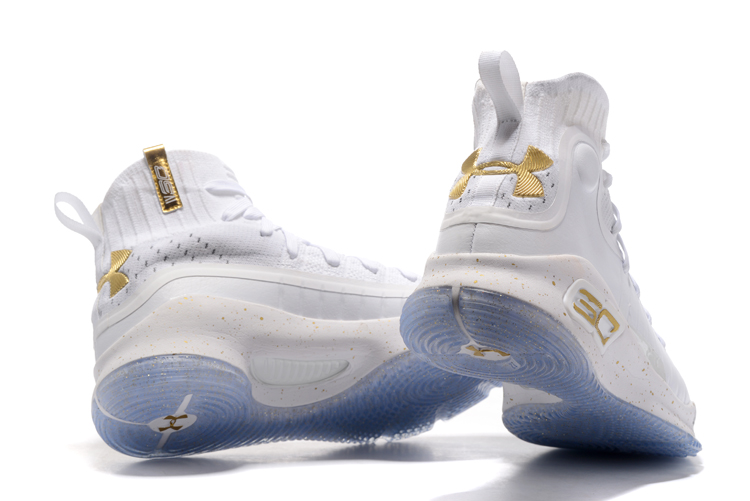 curry 4 white and gold kids